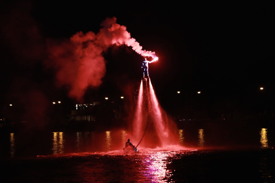 Vuurwerk flyboard